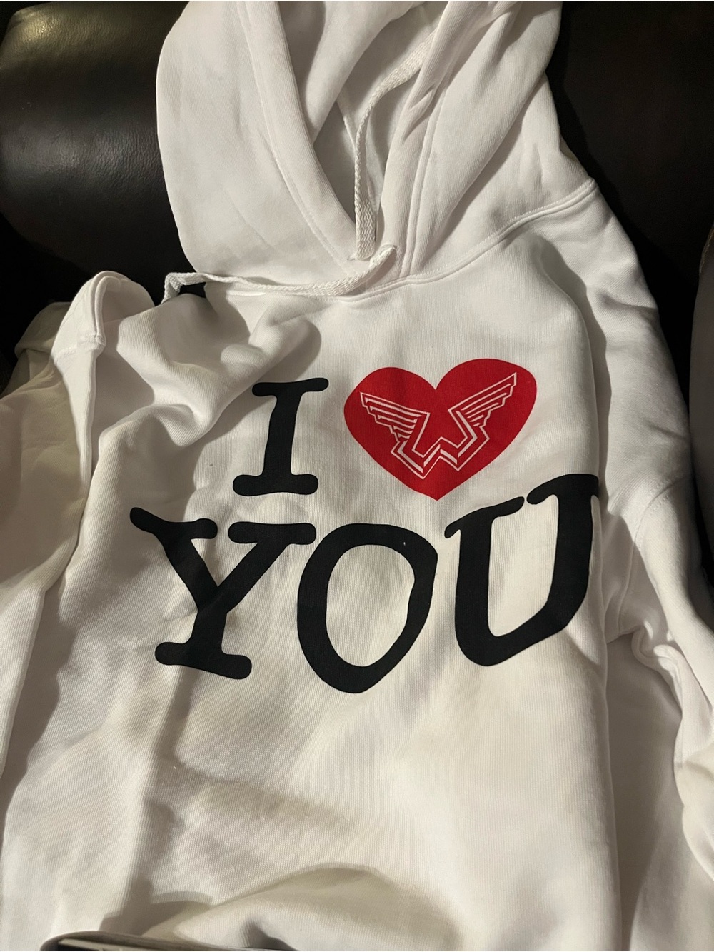 Paul McCartney Wings I Love You White Pullover Hoodie XL NWOT